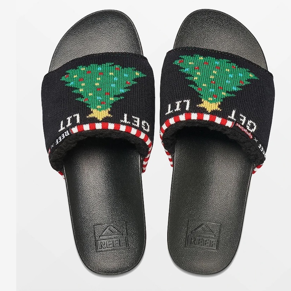 Reef x Lifestyle Tipsy Elves Get Lit Slide Sandals  light up